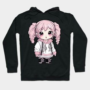 Pink Hair Kawaii Girl Hoodie